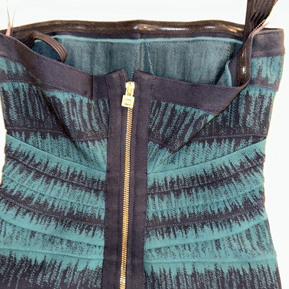 Herve Leger Lesley Ombré / Faded-Stitch Strapless Bandage Dress 👗 Small ❤️ HL - Picture 10 of 17